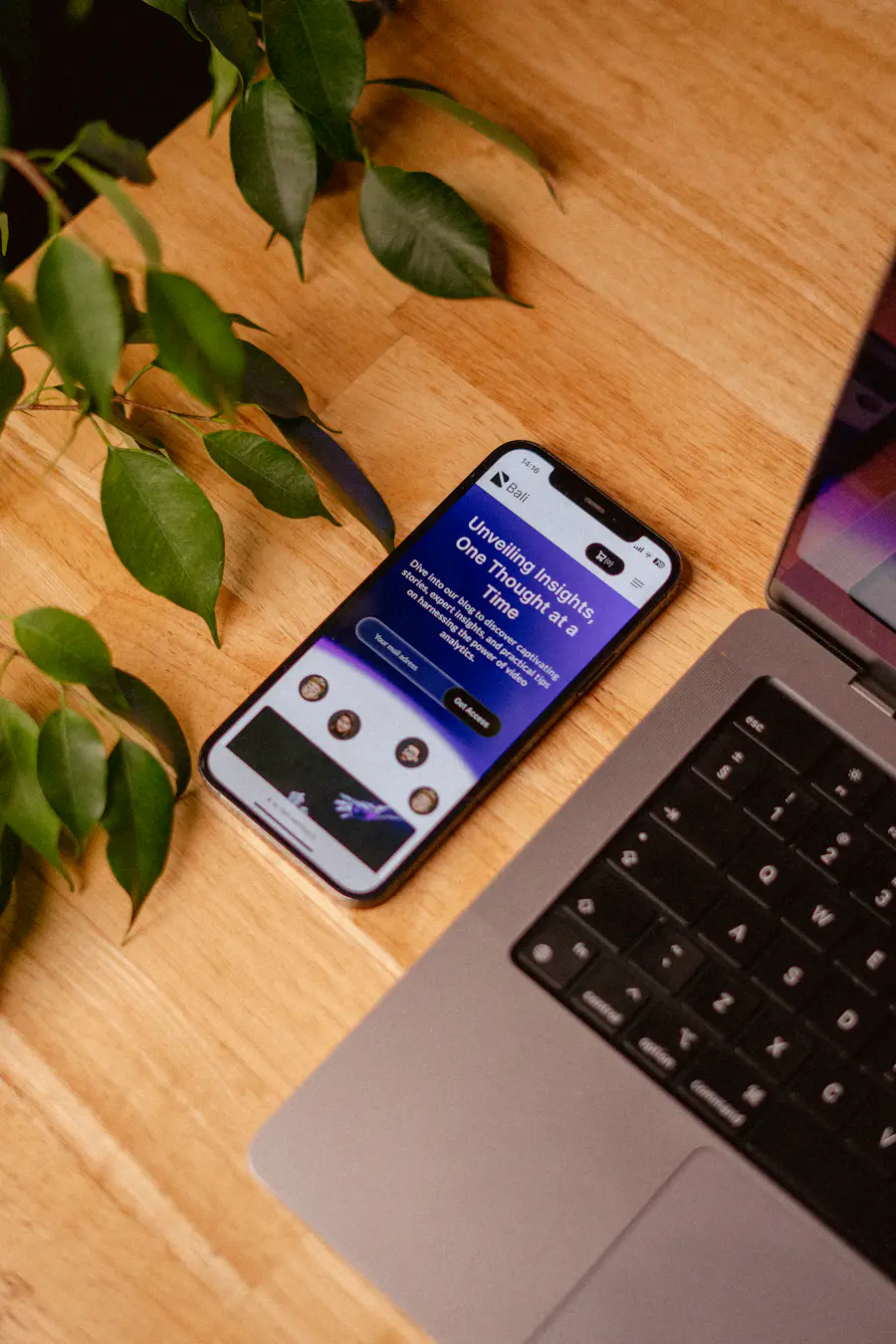 A phone beside a laptop, each showing a website.