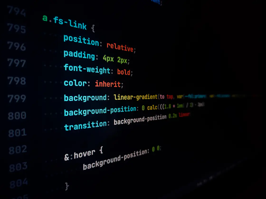 CSS rules on a screen.